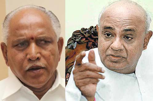 B S Yeddyurappa, H D Deve Gowda